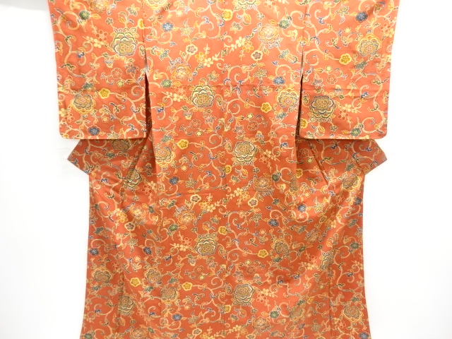 花唐草模様小紋着物